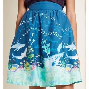 ModCloth ocean life ship wreck skirt